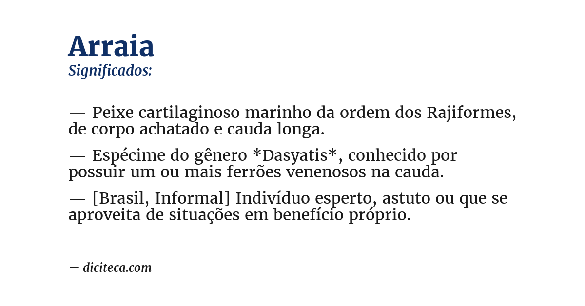 Significado de arraia