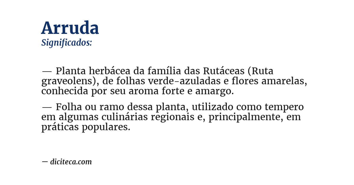 Significado de arruda