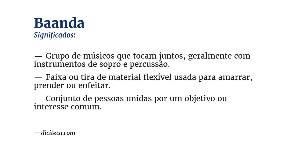 Significado de baanda