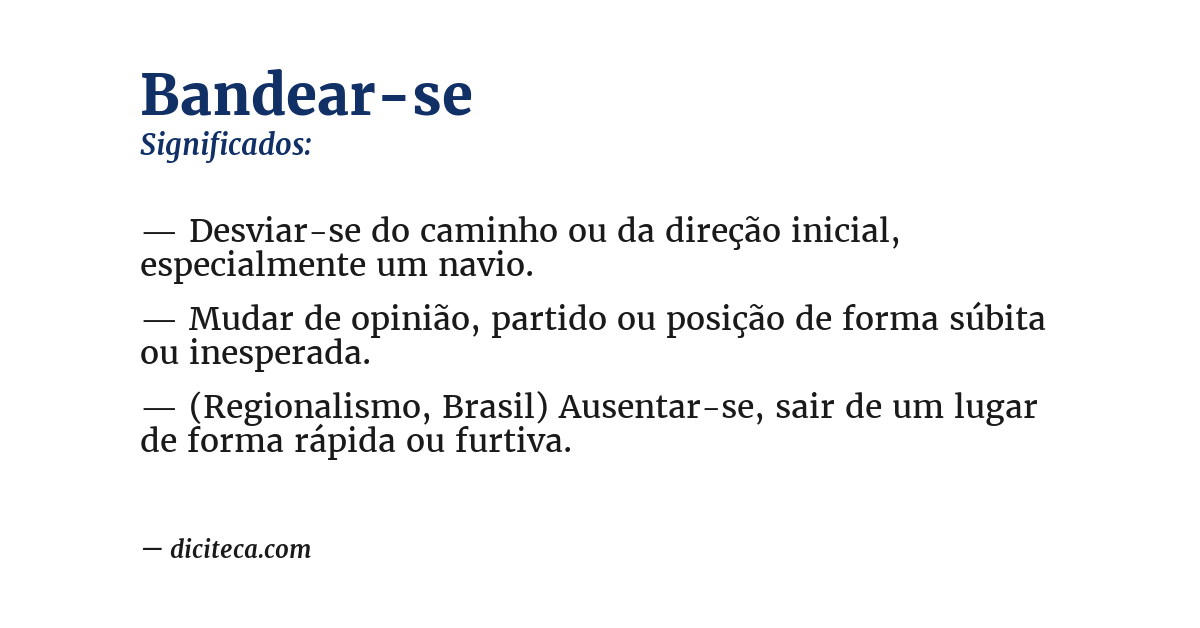 Significado de bandear-se