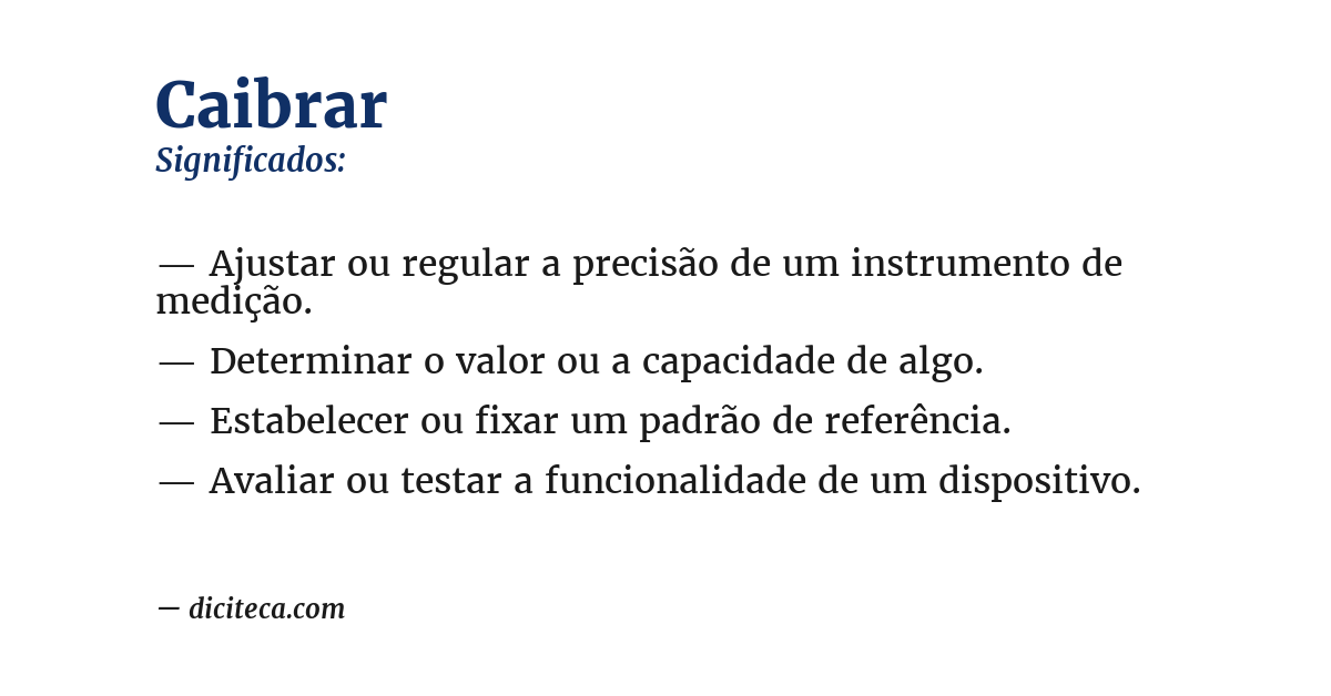Significado de caibrar