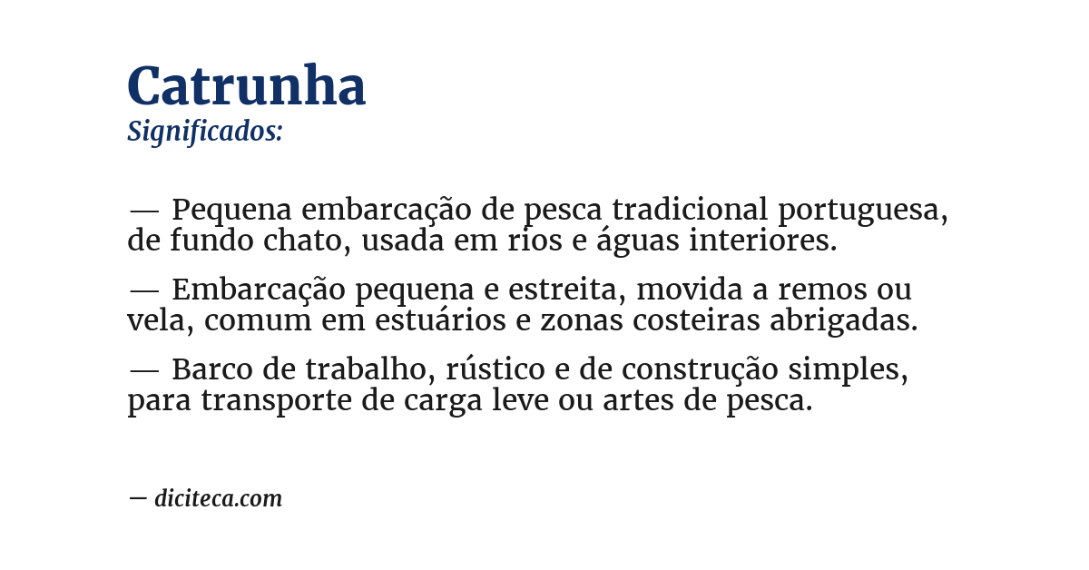 Significado de catrunha