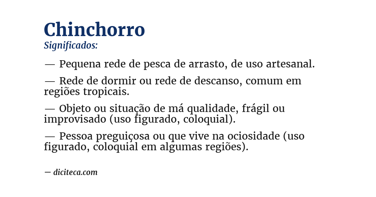Significado de chinchorro