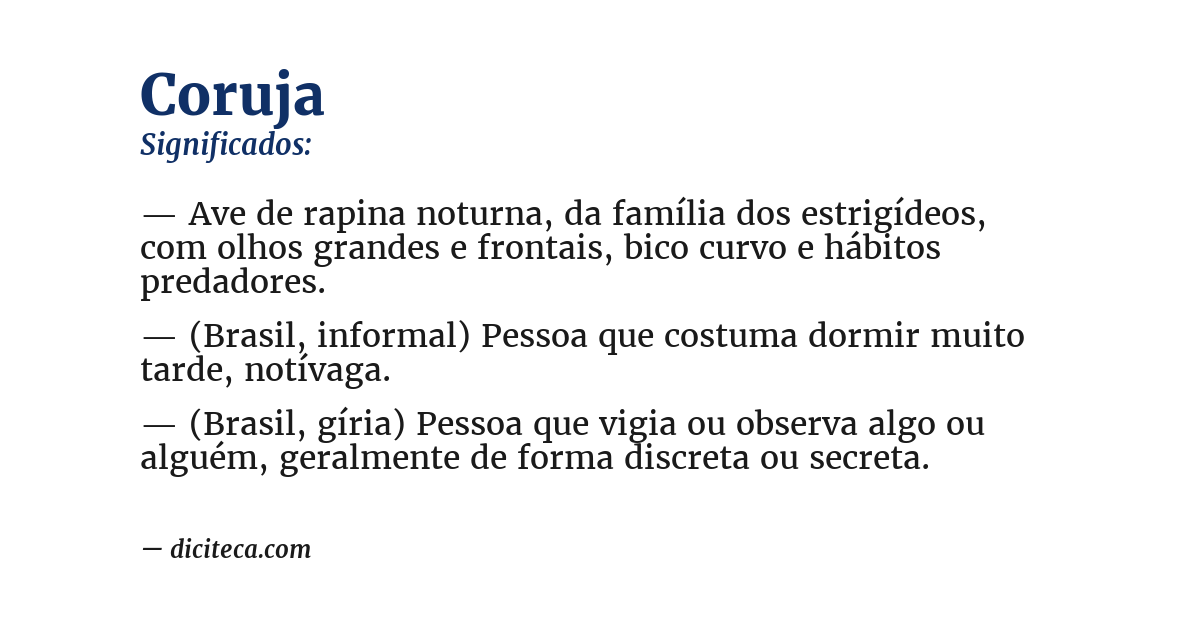 Significado de coruja