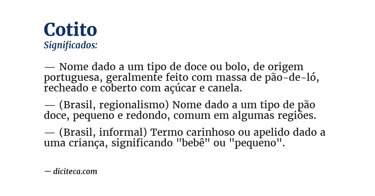 Significado de cotito