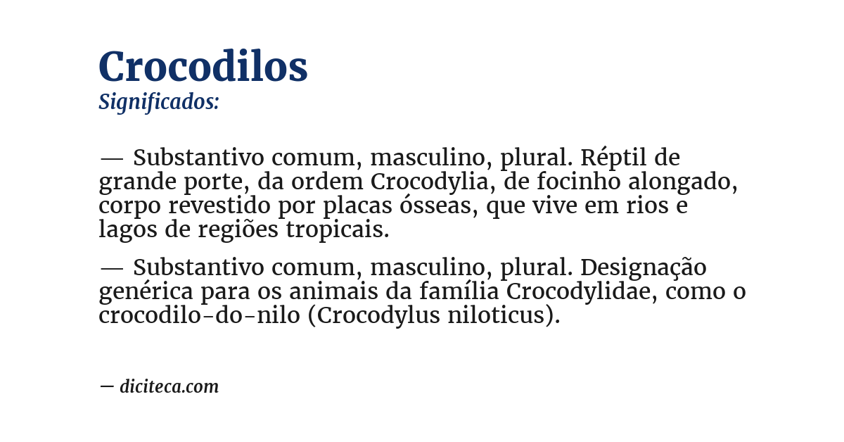 Significado de crocodilos