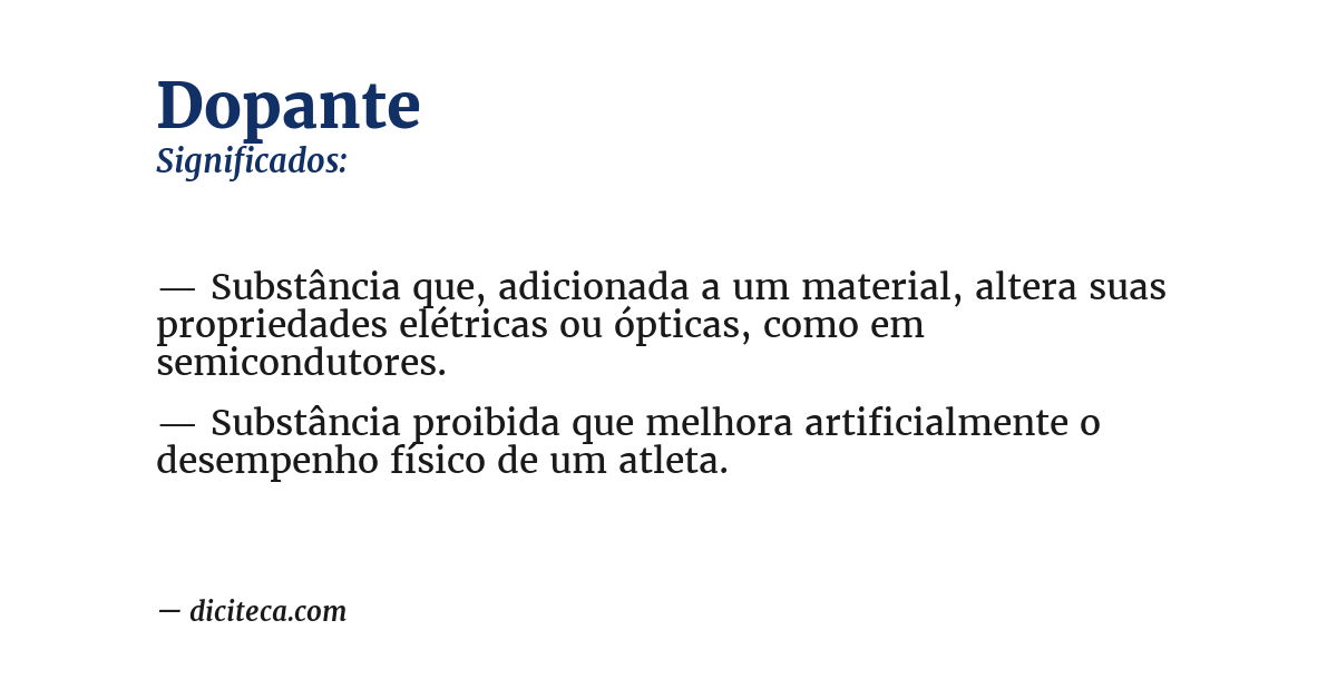 Significado de dopante
