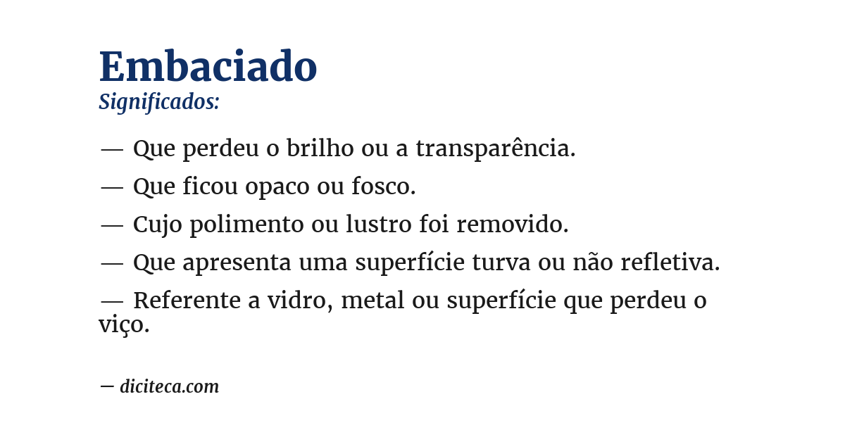 Significado de embaciado