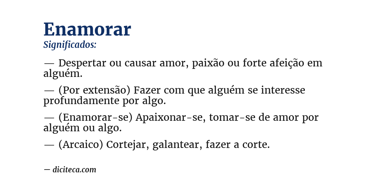 Significado de enamorar