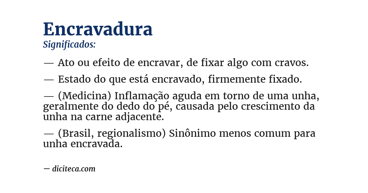 Significado de encravadura