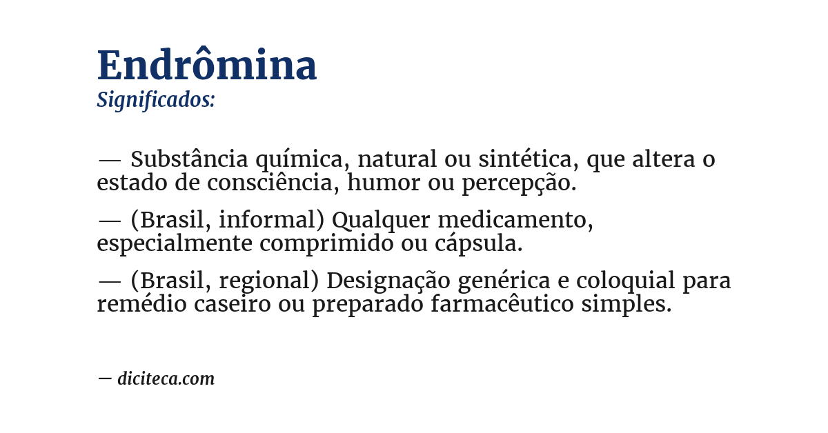 Significado de endrômina