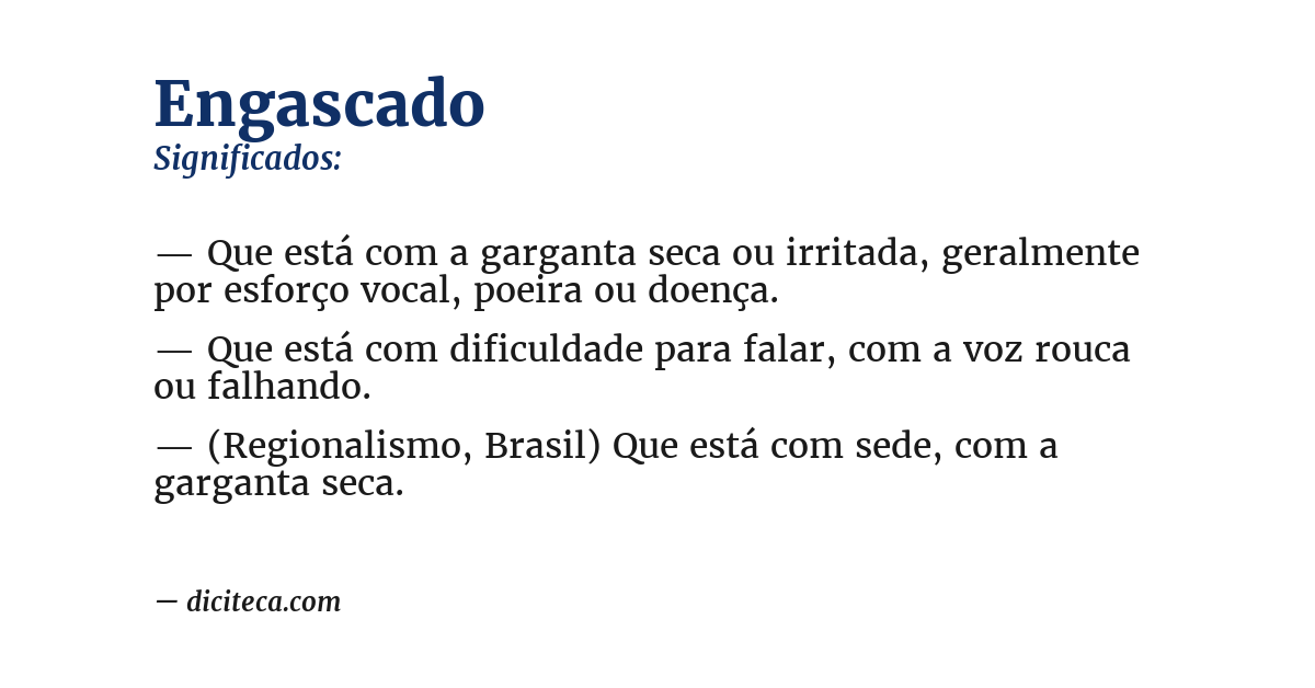Significado de engascado