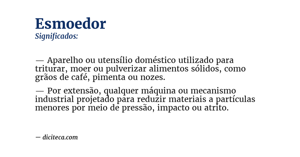 Significado de esmoedor