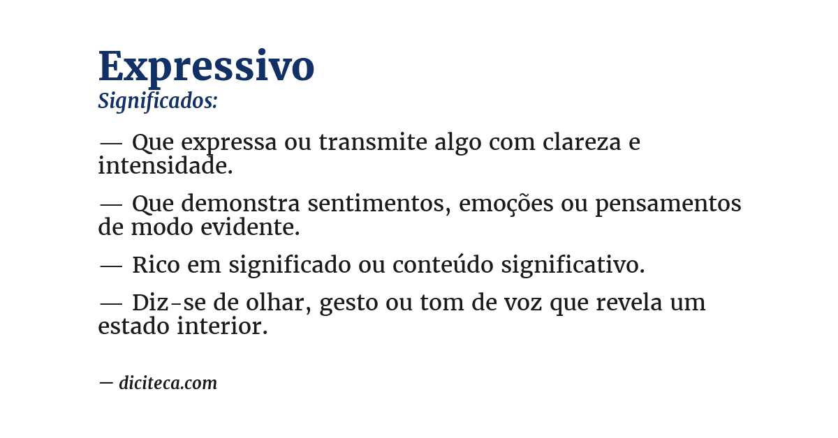 Significado de expressivo