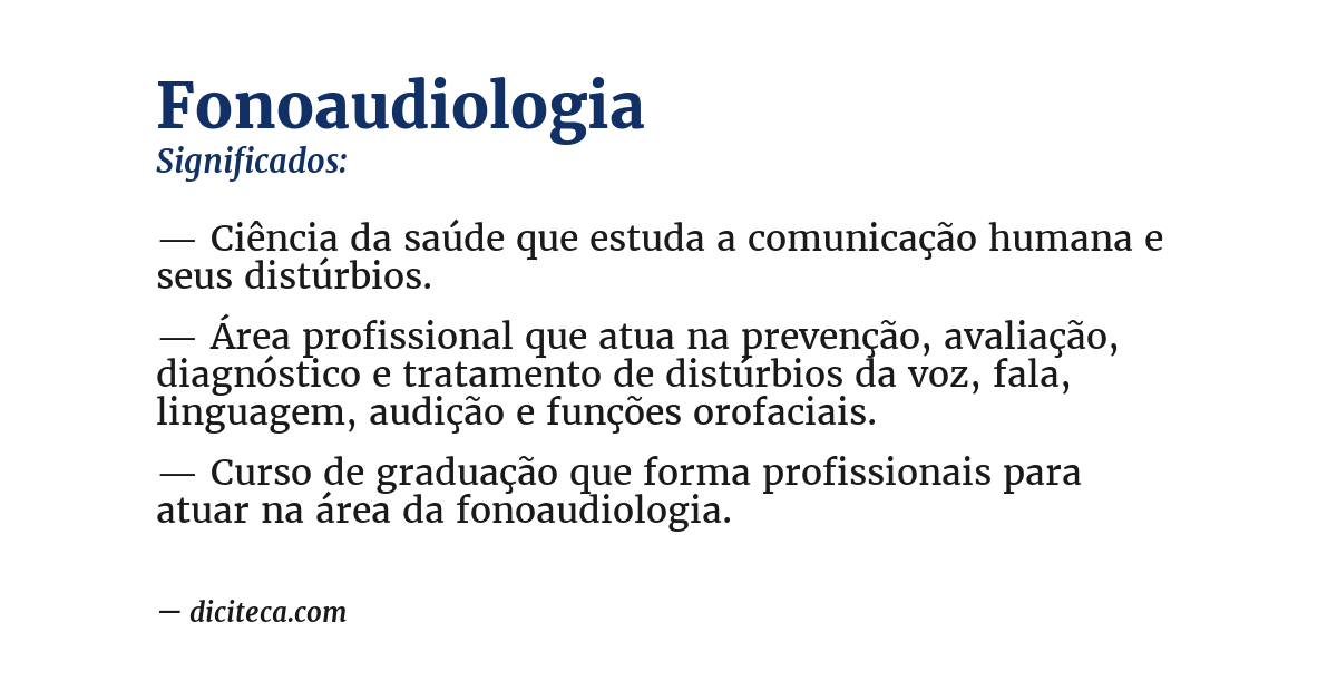Significado de fonoaudiologia