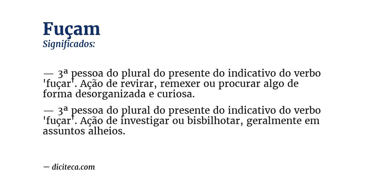 Significado de fuçam