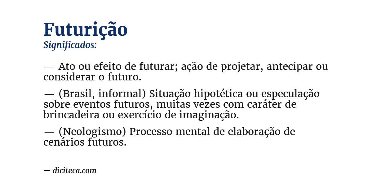 Significado de futurição