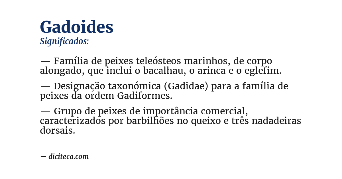 Significado de gadoides