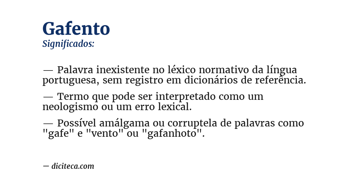 Significado de gafento