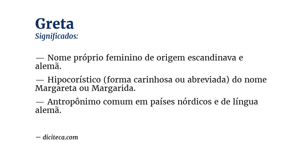 Significado de greta