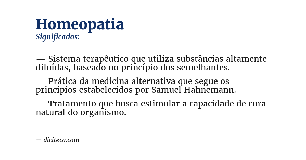 Significado de homeopatia