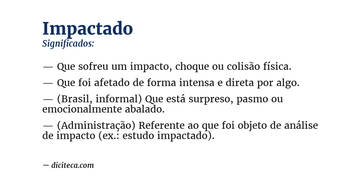 Significado de impactado
