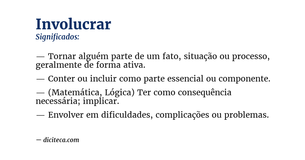 Significado de involucrar
