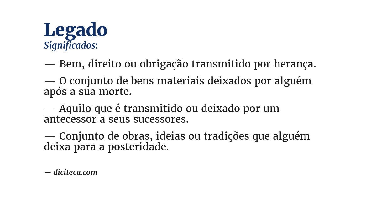 Significado de legado