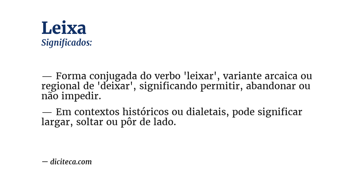 Significado de leixa