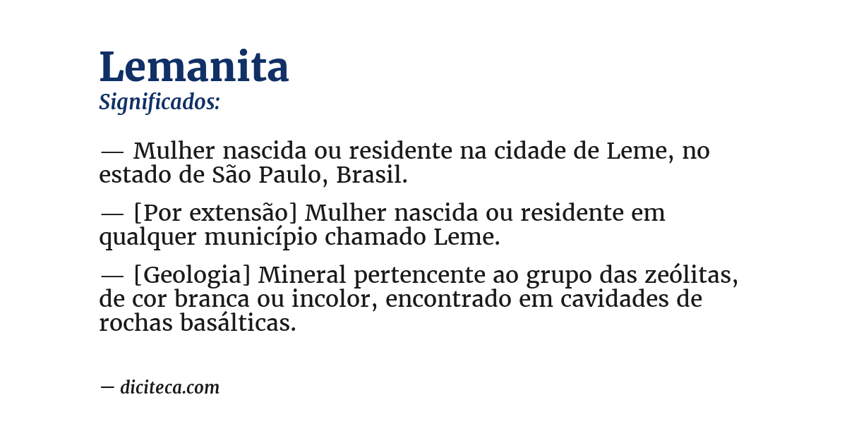 Significado de lemanita