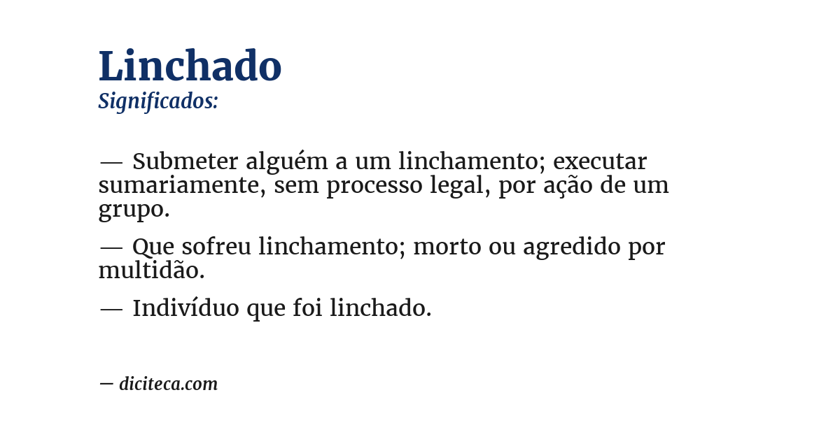 Significado de linchado