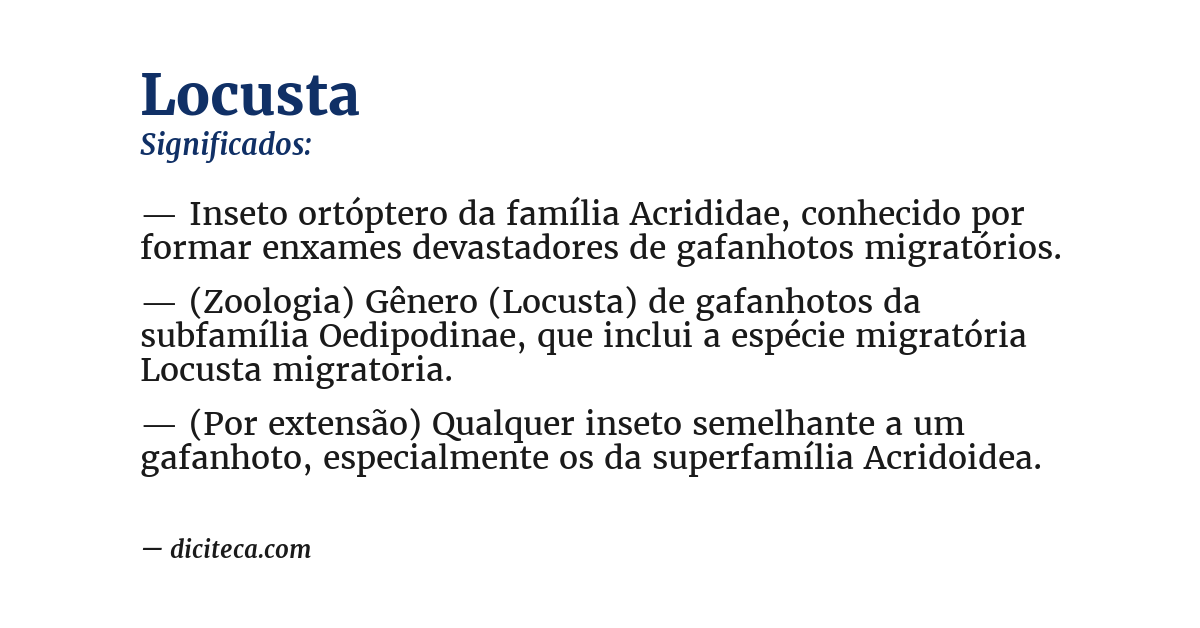 Significado de locusta