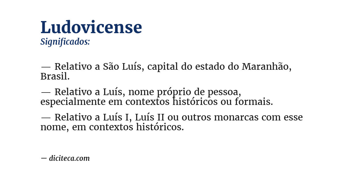 Significado de ludovicense