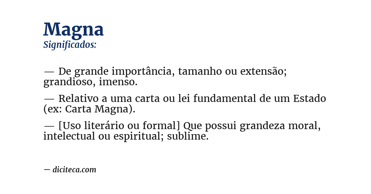 Significado de magna