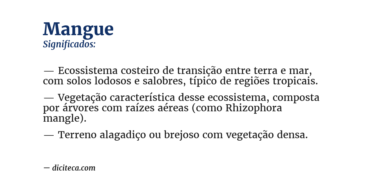Significado de mangue