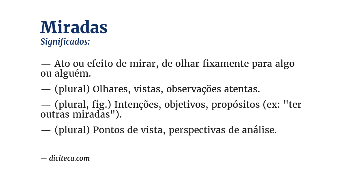 Significado de miradas