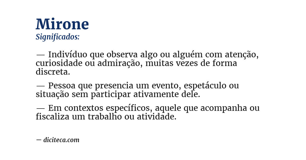 Significado de mirone