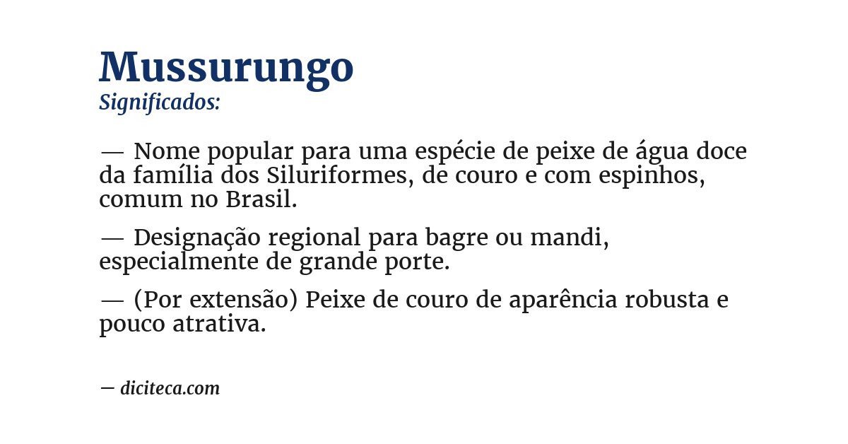 Significado de mussurungo