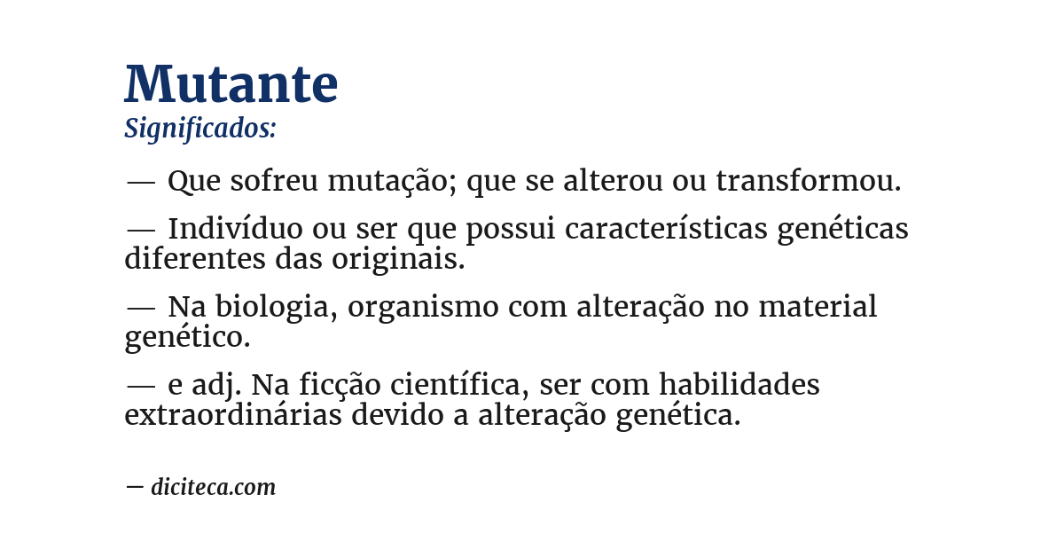 Significado de mutante
