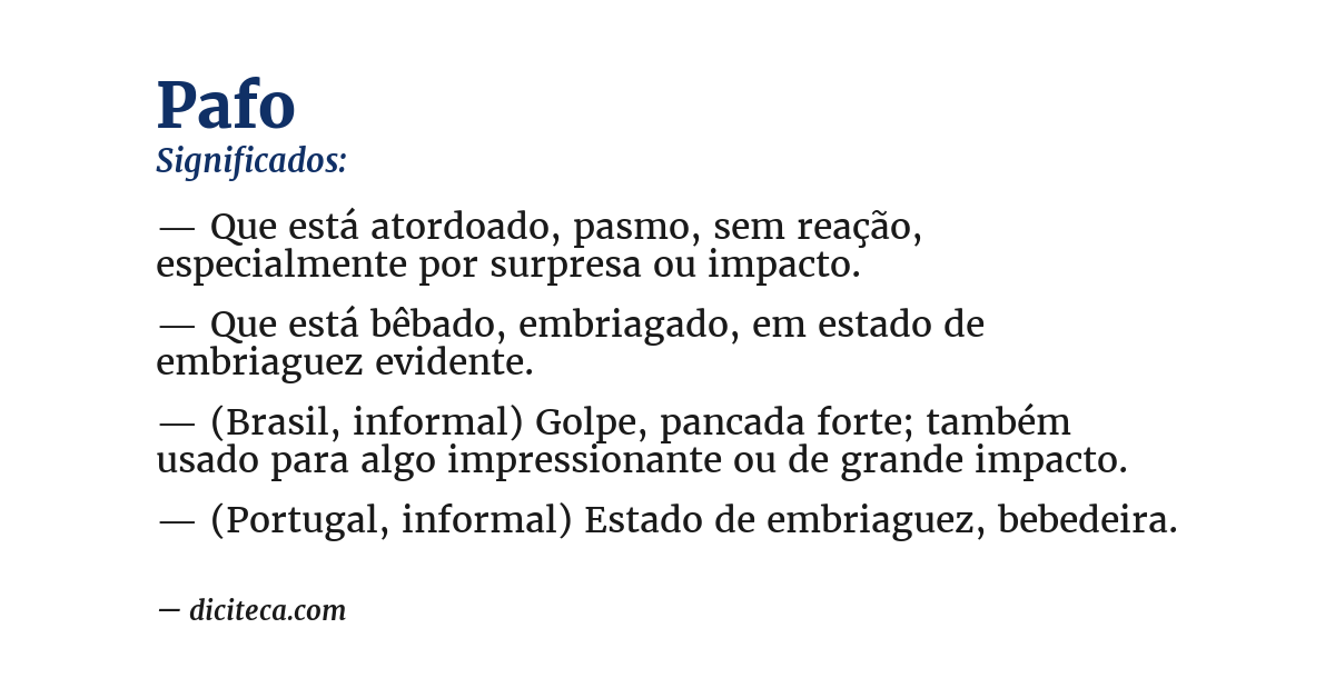 Significado de pafo