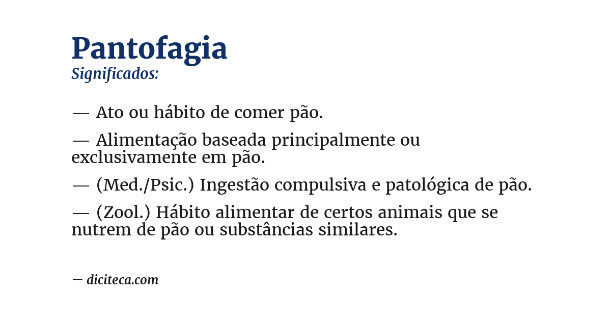 Significado de pantofagia
