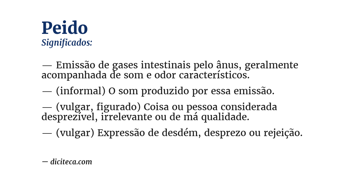 Significado de peido