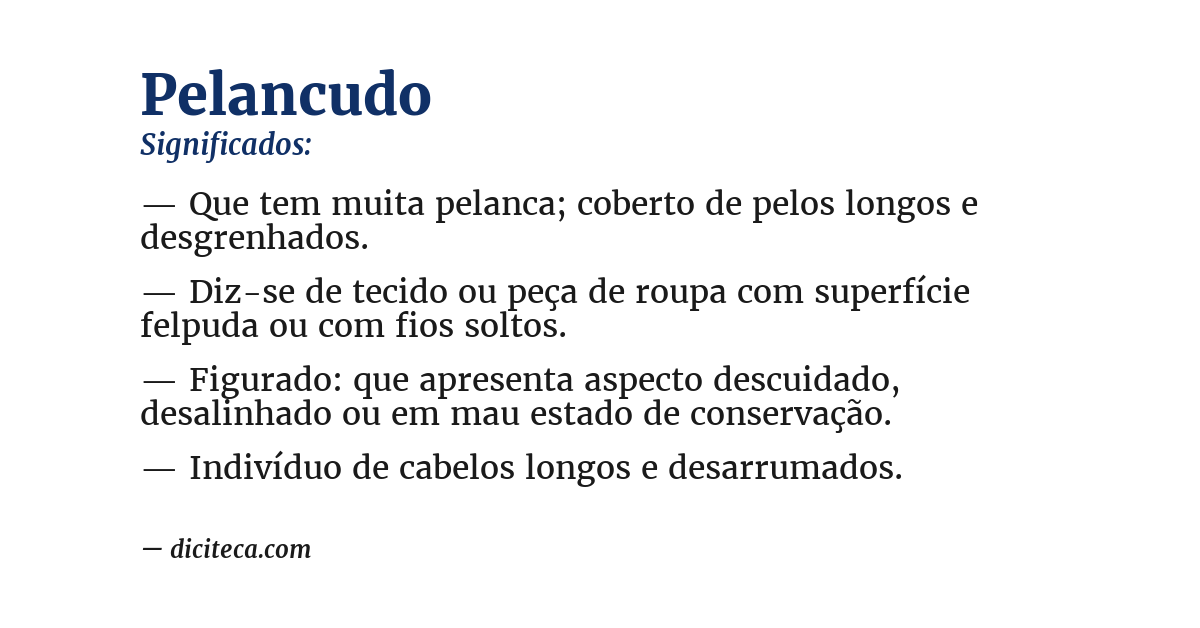 Significado de pelancudo