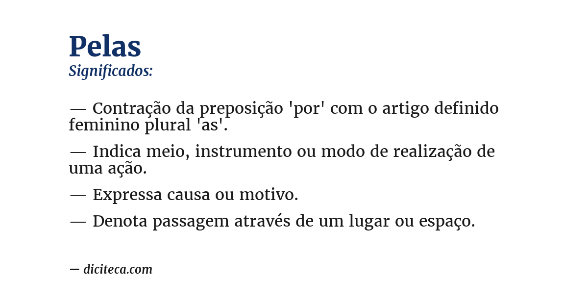 Significado de pelas