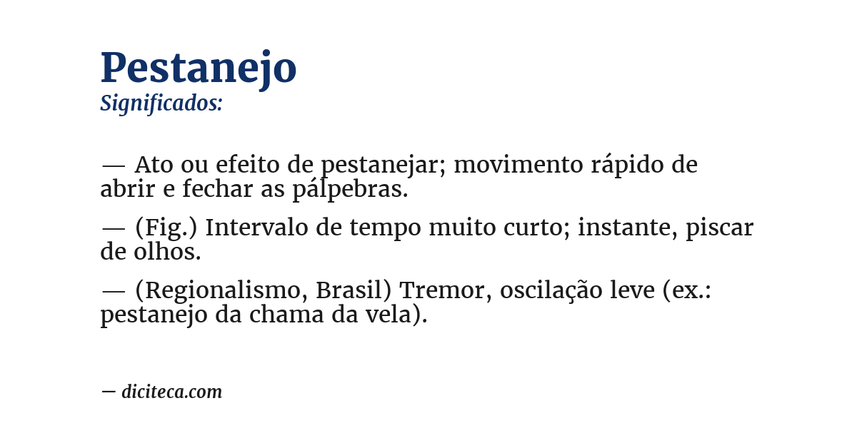 Significado de pestanejo