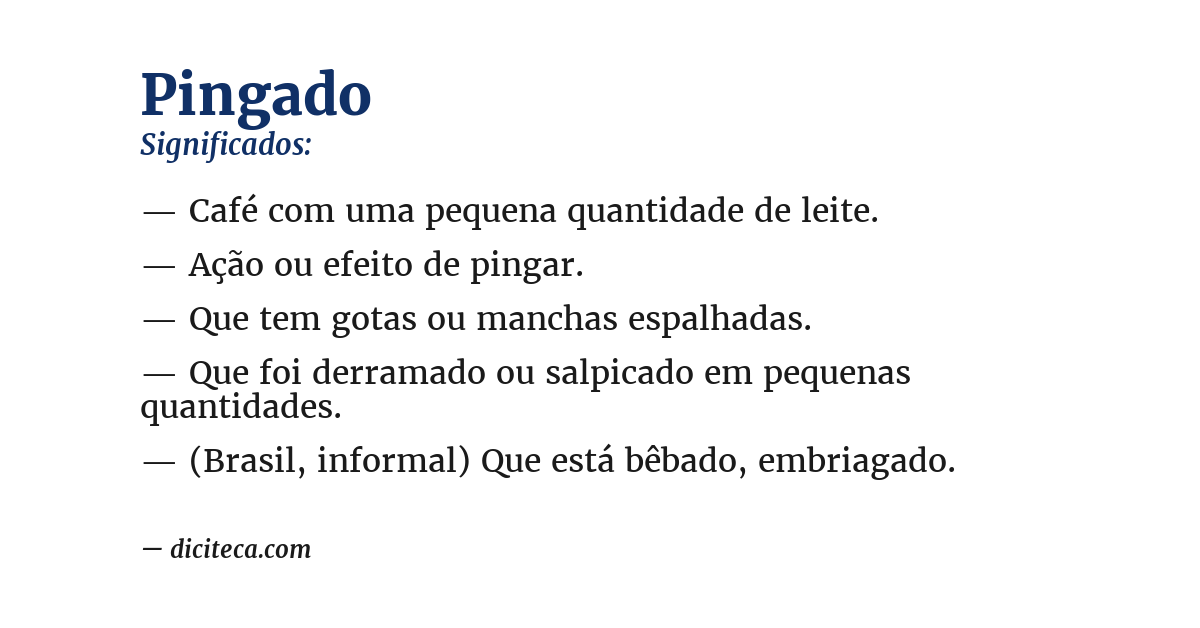 Significado de pingado