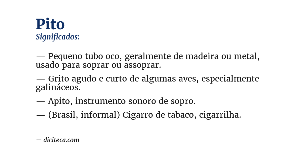 Significado de pito