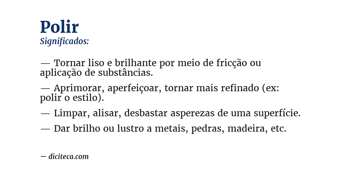 Significado de polir