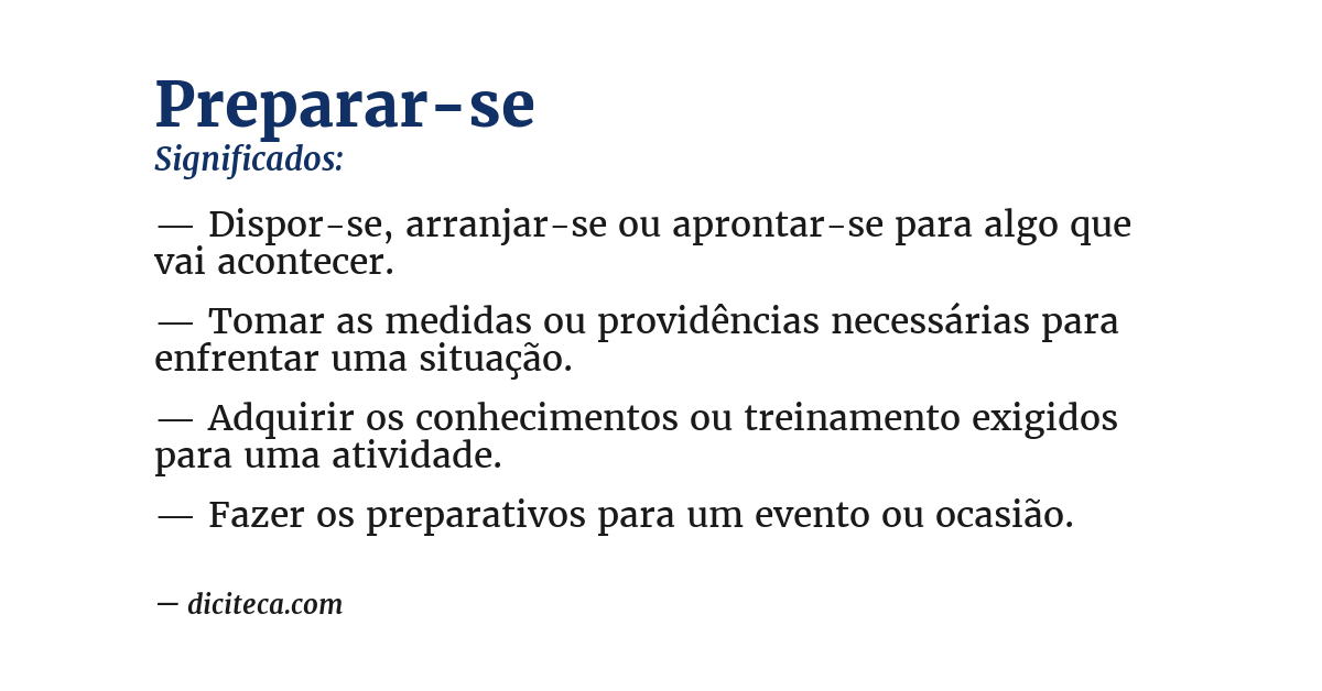 Significado de preparar-se