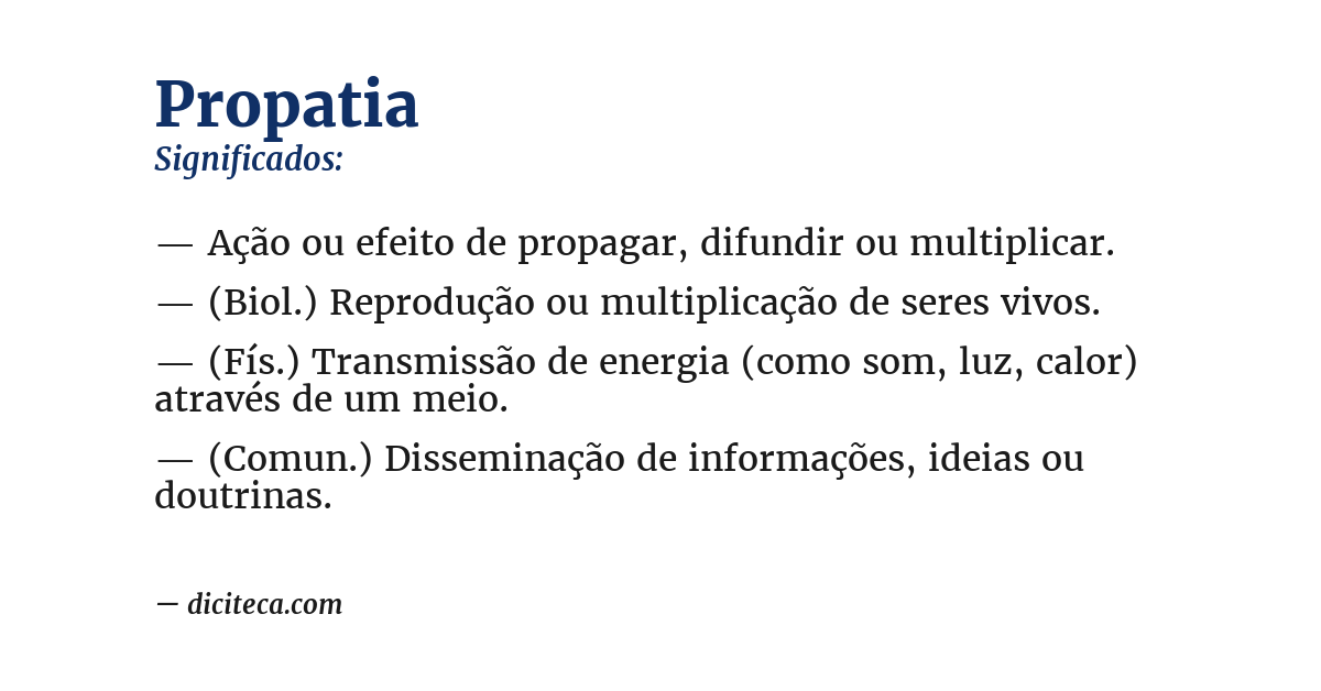 Significado de propatia